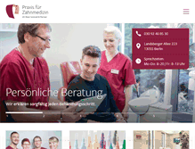 Tablet Screenshot of praxis-zahnmedizin.de